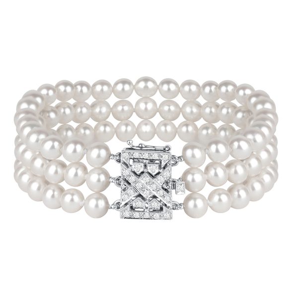 KG-1432 Multi-Strand Cuff w/ Diamond Crisscross