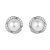GR0094 White Gold 4-Section Halo Studs