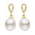 E173 Gold Oval Drop
