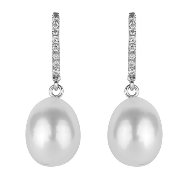 GR0052 Thin White Gold Drop