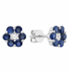 Earrings 14KW/1.7G Sapphire & Diamond