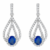 Earrings 14KW/2.4G Sapphire & Diamond