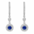 Earrings 14KW/5.21G Sapphire & Diamond