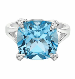 Ring 14KW/4.7G Sky Blue Topaz