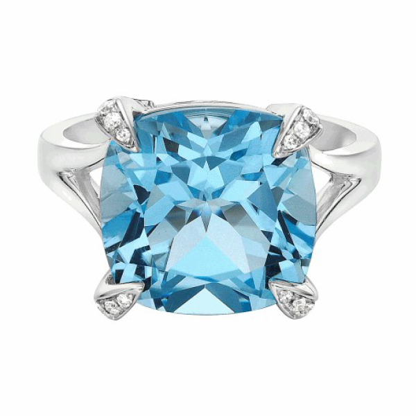 Ring 14KW/4.7G Sky Blue Topaz
