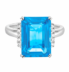 Ring 14KW/3.9G Sky Blue Topaz