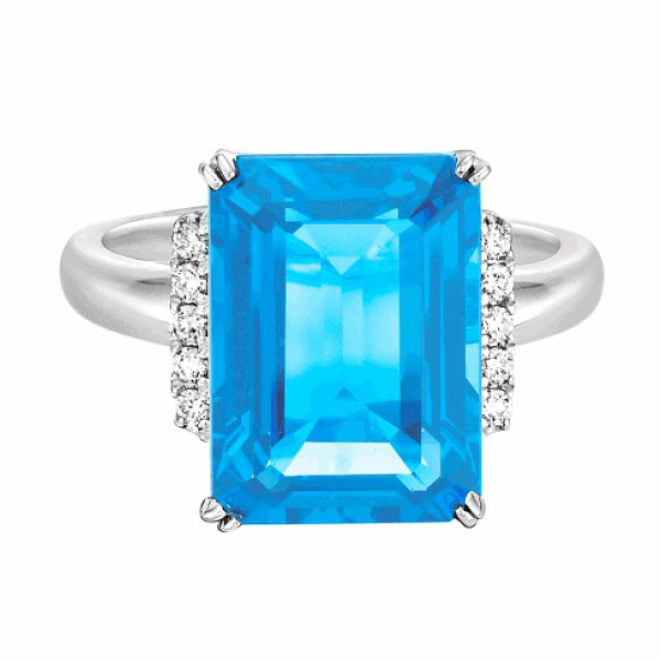 Ring 14KW/3.9G Sky Blue Topaz
