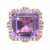Ring 14KR/6.13G Amethyst & Pink Sapphire